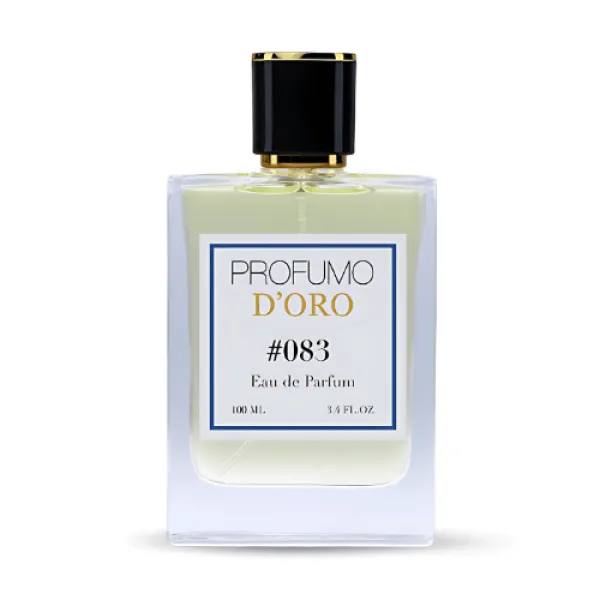 Profumo D’oro #083 – edler Flakon, Hauptansicht des sinnlichen Amber-Rosen Eau de Parfum